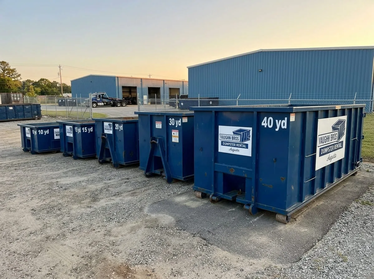 Roll-off dumpster sizes available in Augusta, GA