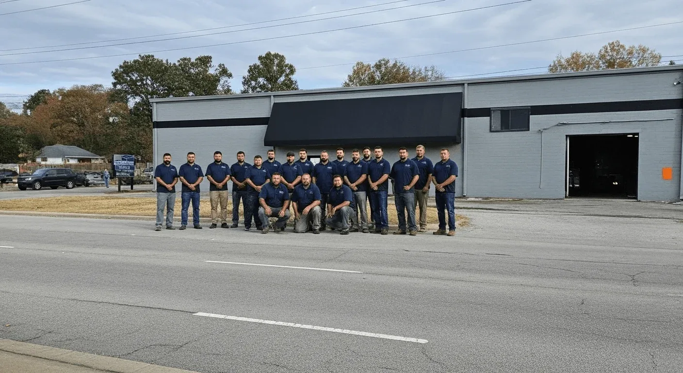 Vaughn Bros Dumpster Rental Augusta crew outside the Gordon Hwy yard